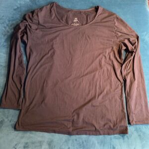 Lildy Super‎ Soft Black Long Sleeve Tee Shirt Women's Size L-XL